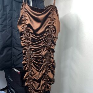 Forever 21 satin brown women’s dress